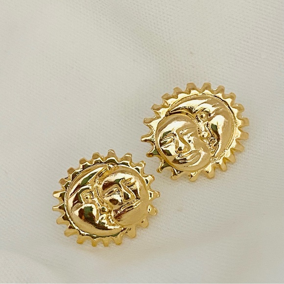 Sun Stud Earrings - Picture 4 of 13